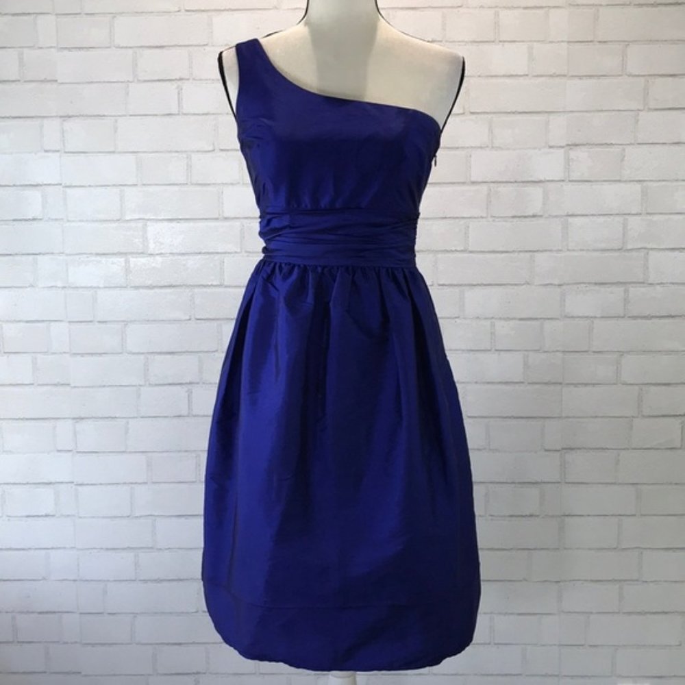 Eliza J fit and flare one shoulder cocktail dress
